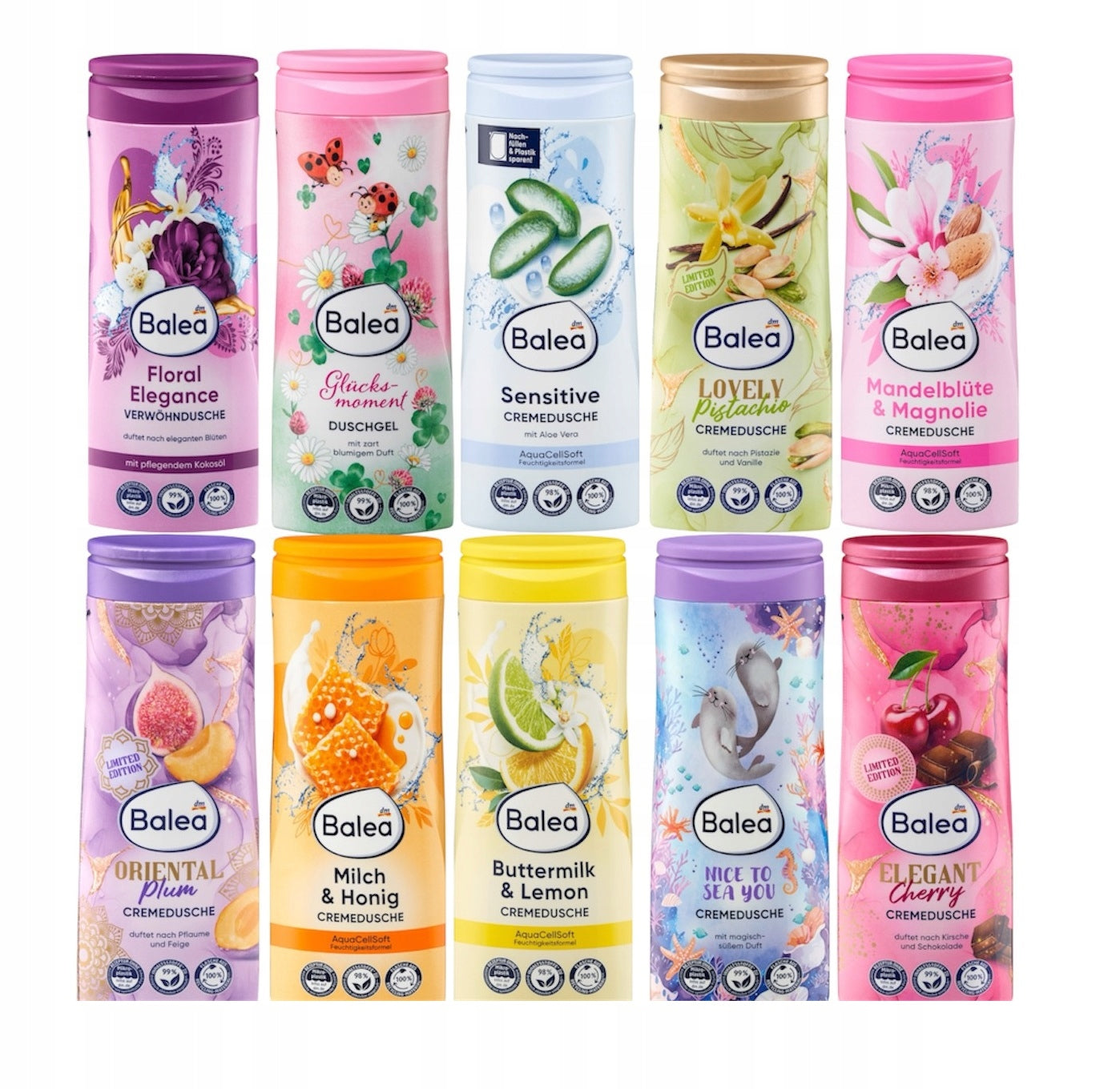 Balea Shower Gel Set of 10 10 pieces 10x300ml