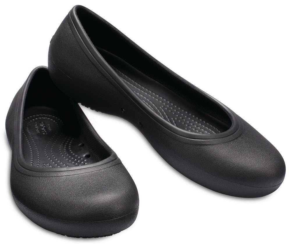 Crocs™ Kadee II flache Arbeitsschuhe für Damen, Schwarz 