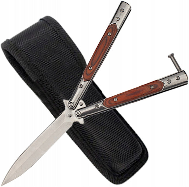 Balisong Butterfly Sharp Butterfly Knife CS GO Training Scythe Skin CS2 WOOD