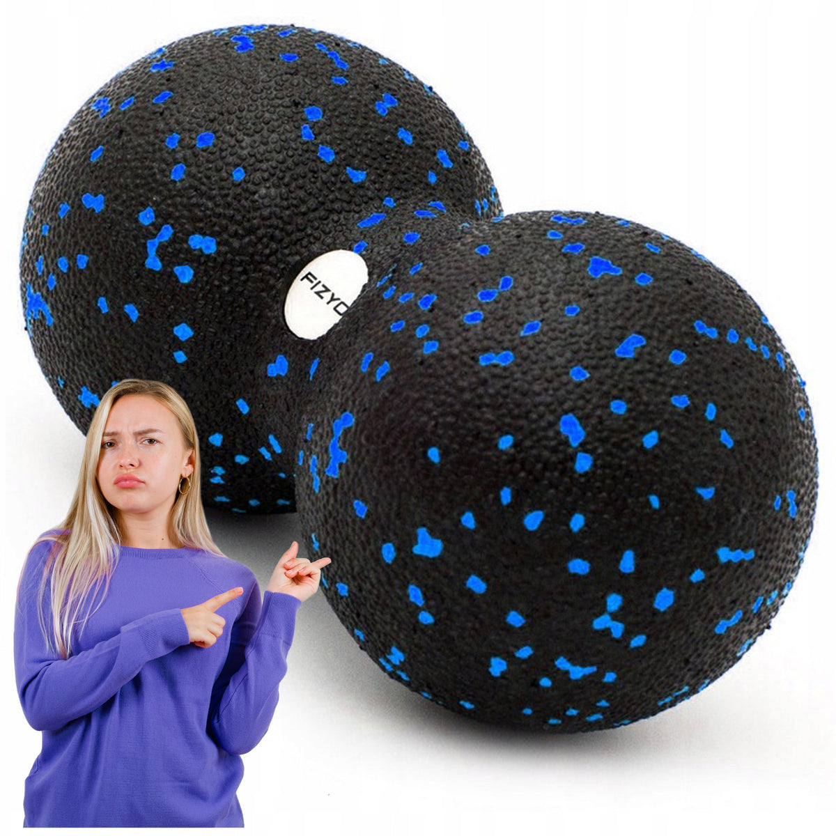 Ball Double Massage Ball Roller Muscle Medium Hardness EPP 16x8cm