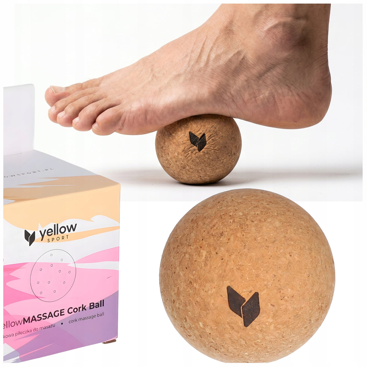 Ball Point Massage Ball Exercise Hard Roller Cork Massager