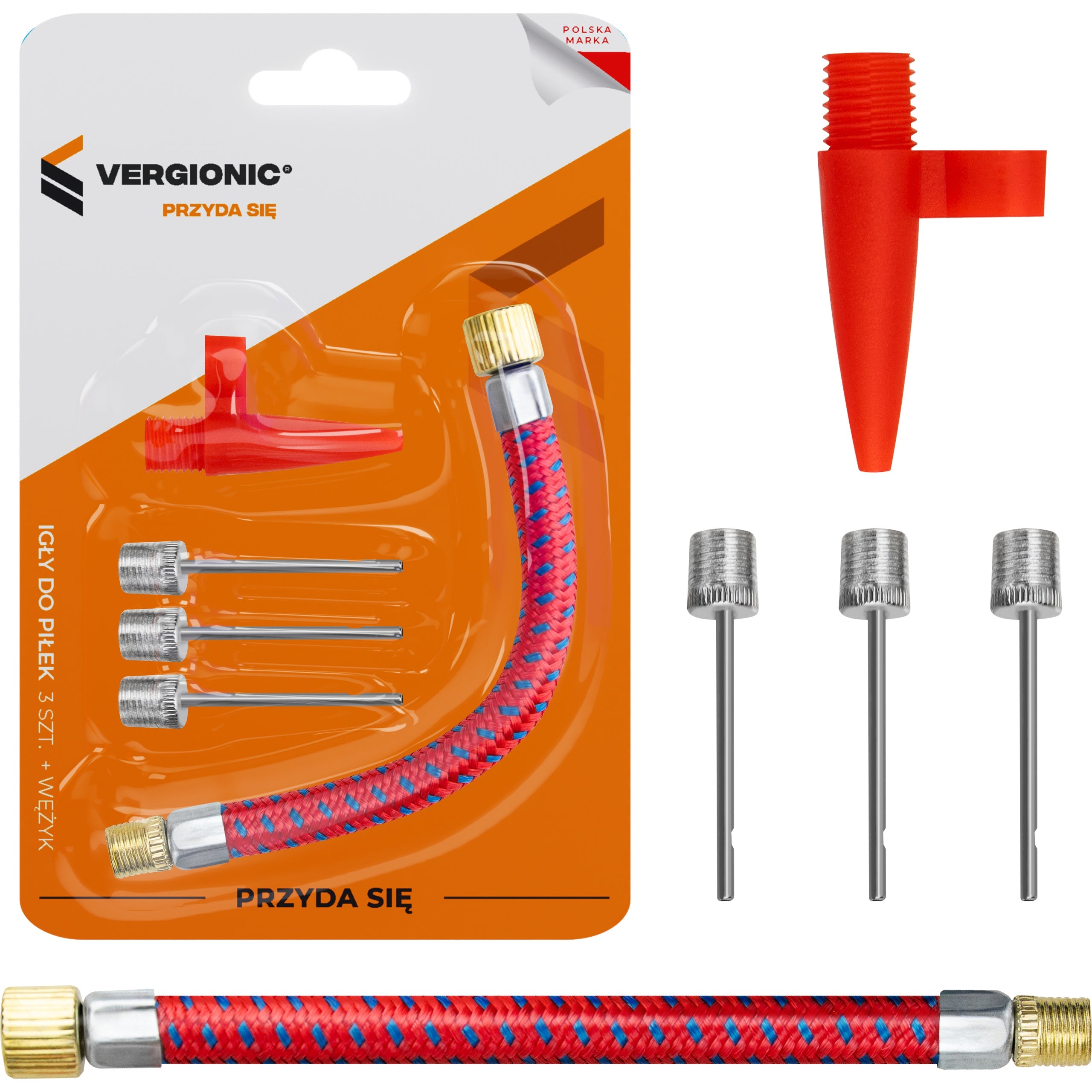 Ball needles 3 pcs. + hose 11cm set for ball. pumps VERGIONIC