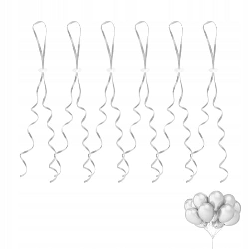 Balloon clasps helium 50 pcs white string tape decoration for birthday Brand no brand