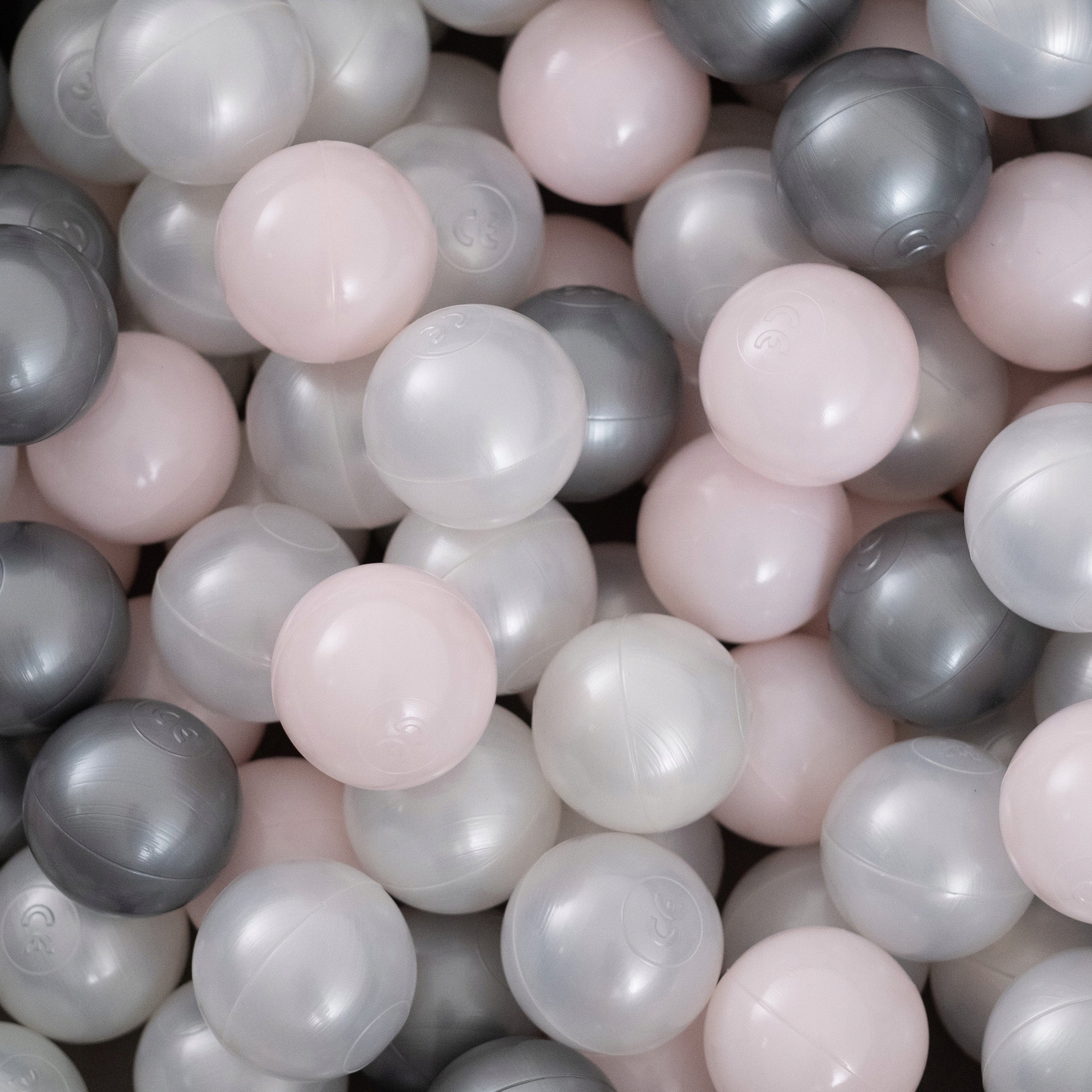 Balls for Dry Pool Playpen for Children 6 cm 200 pcs MISIOO Manufacturer code Piłki Różowe Srebrne Perłowe 200 szt