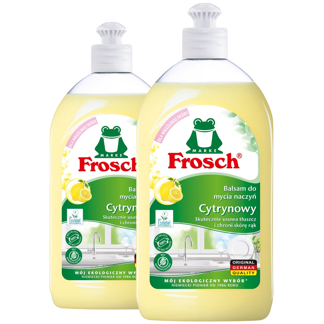 Balm dishwashing liquid Frosch Lemon 2x500ml delicate eco composition