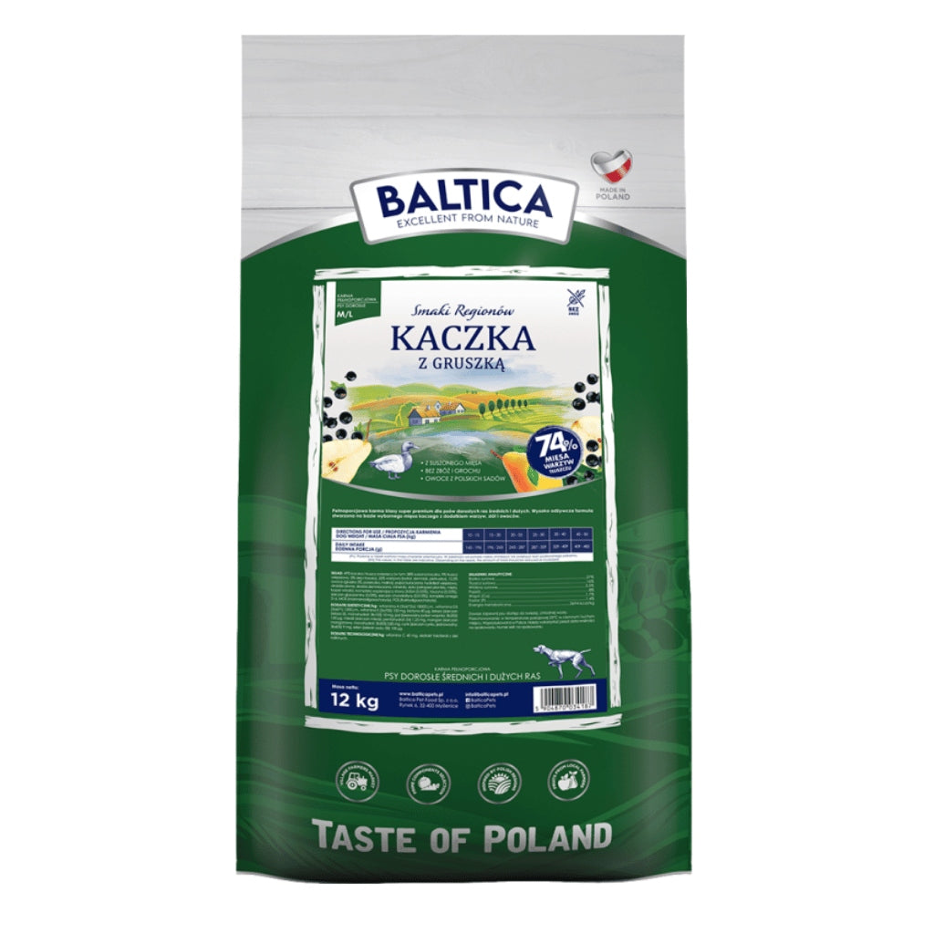 Baltica Dry Dog Food Adult Duck with Pear M/L 12kg