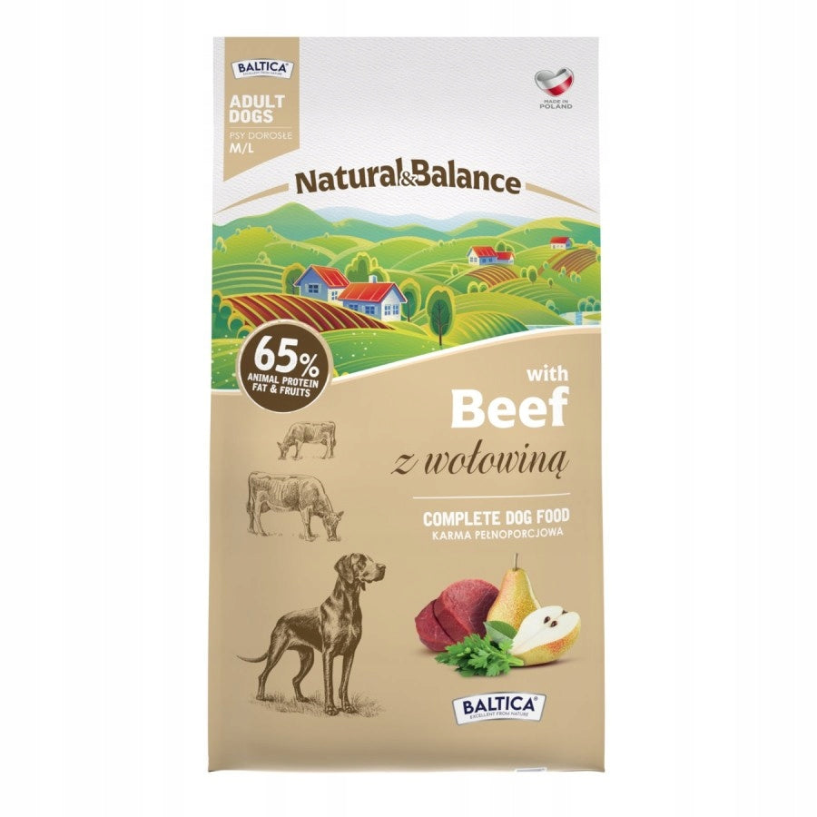 Baltica Dry food for PSA NATURAL&BALANCE Beef M/L 9kg