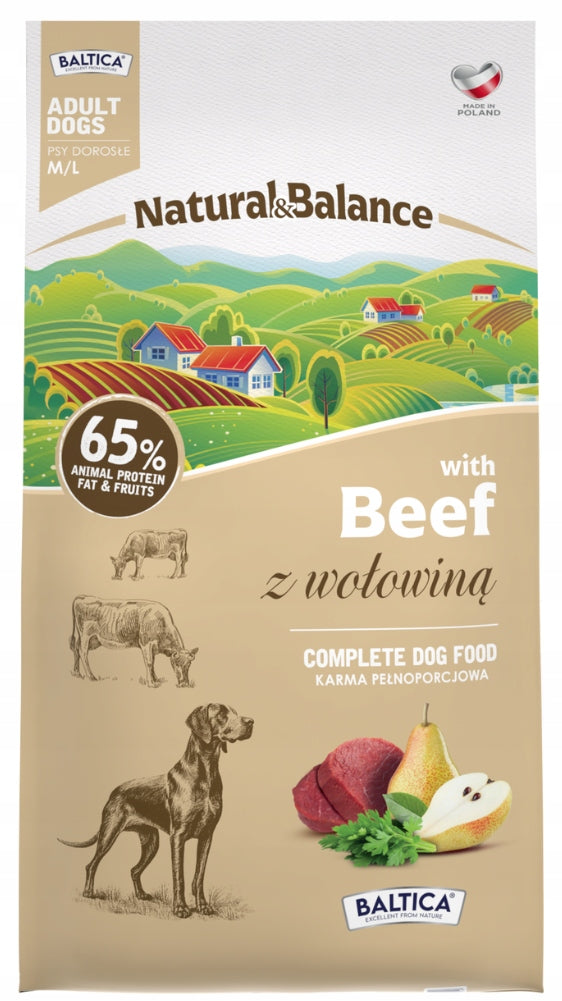 Baltica Natural & Balance Beef M/L 9kg
