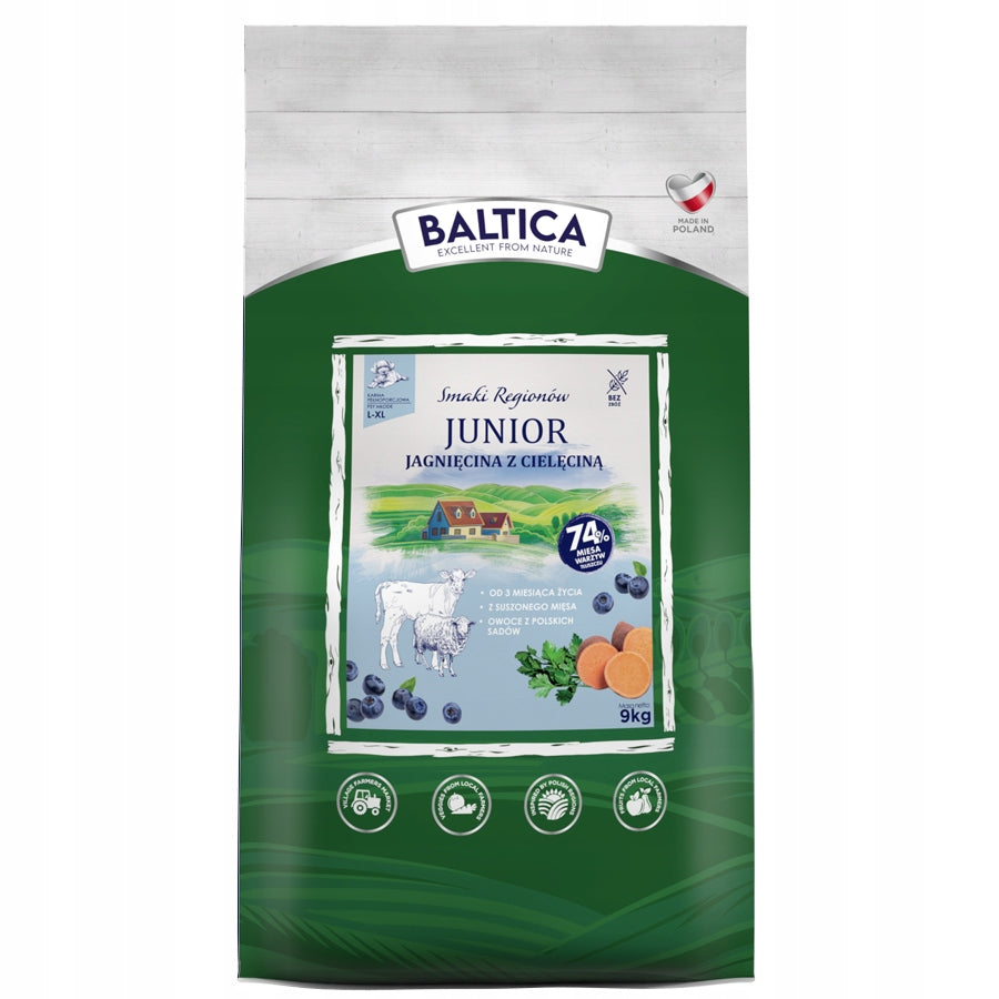 Baltica Tastes of Regions Junior Lamb with Veal XL 9kg Brand Baltica