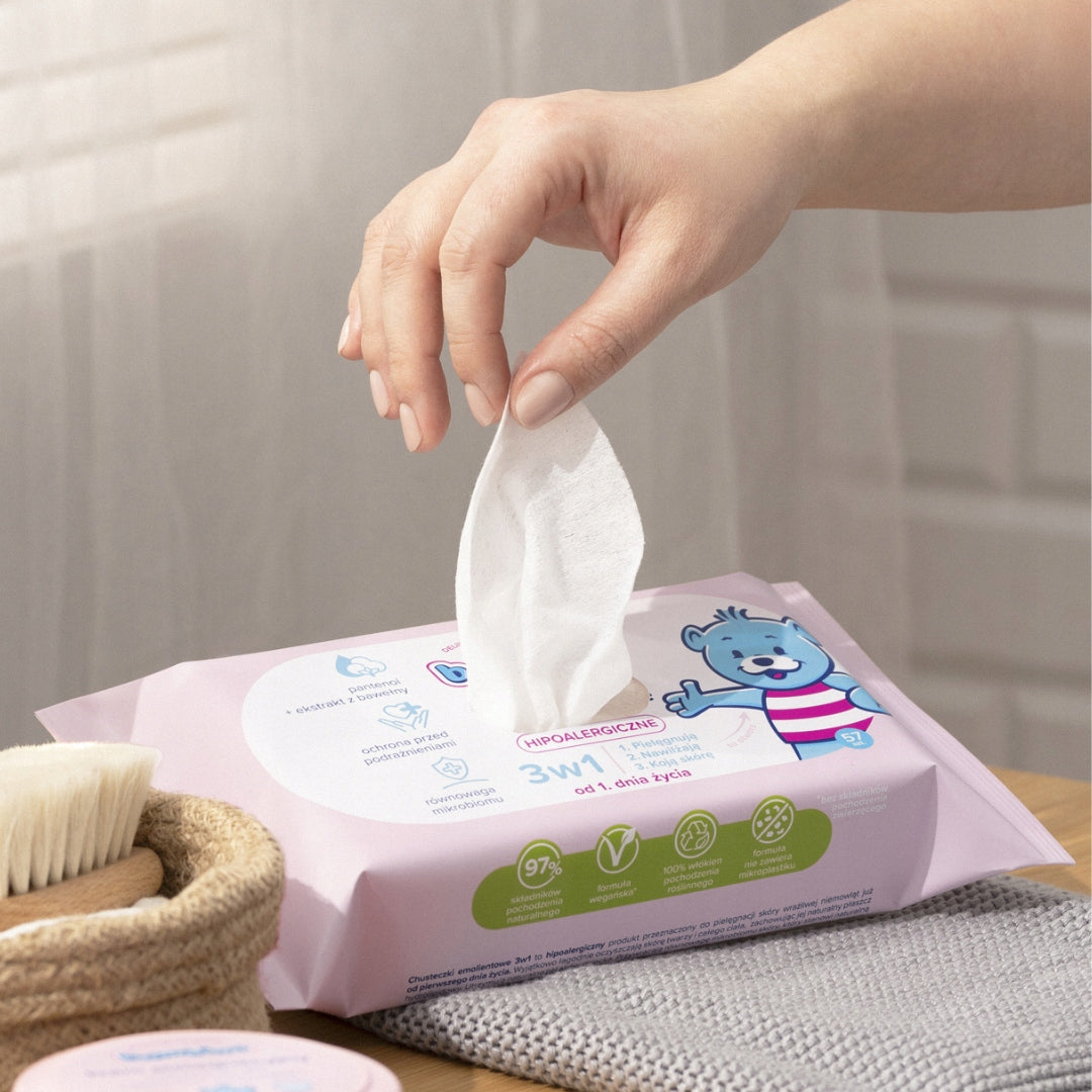 Bambino Emollient wipes 3in1 4x57 pieces X 2 Brand Bambino