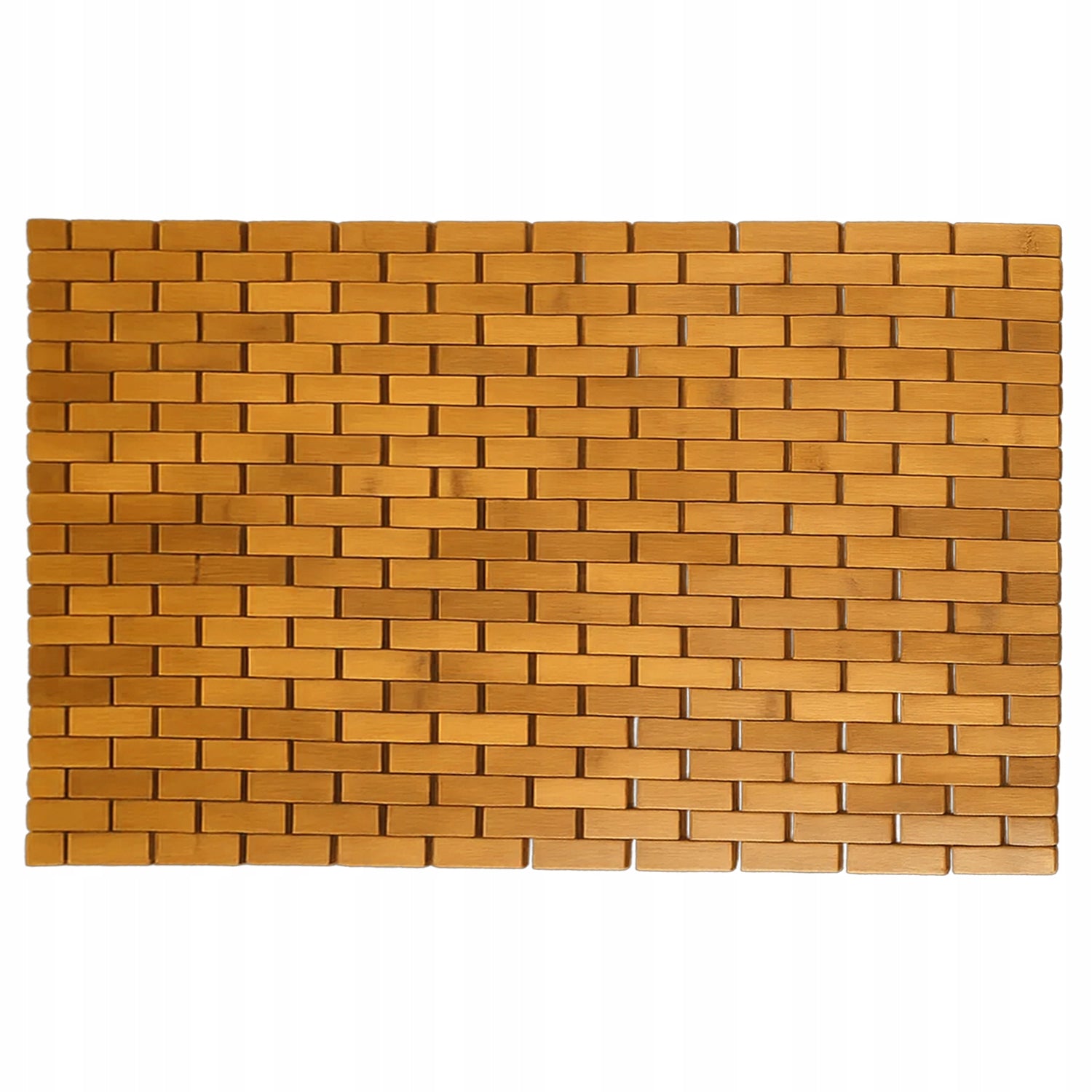 Bamboo Bathroom Mat Wooden Shower Rug Waterproof 80x50 Length 50 cm