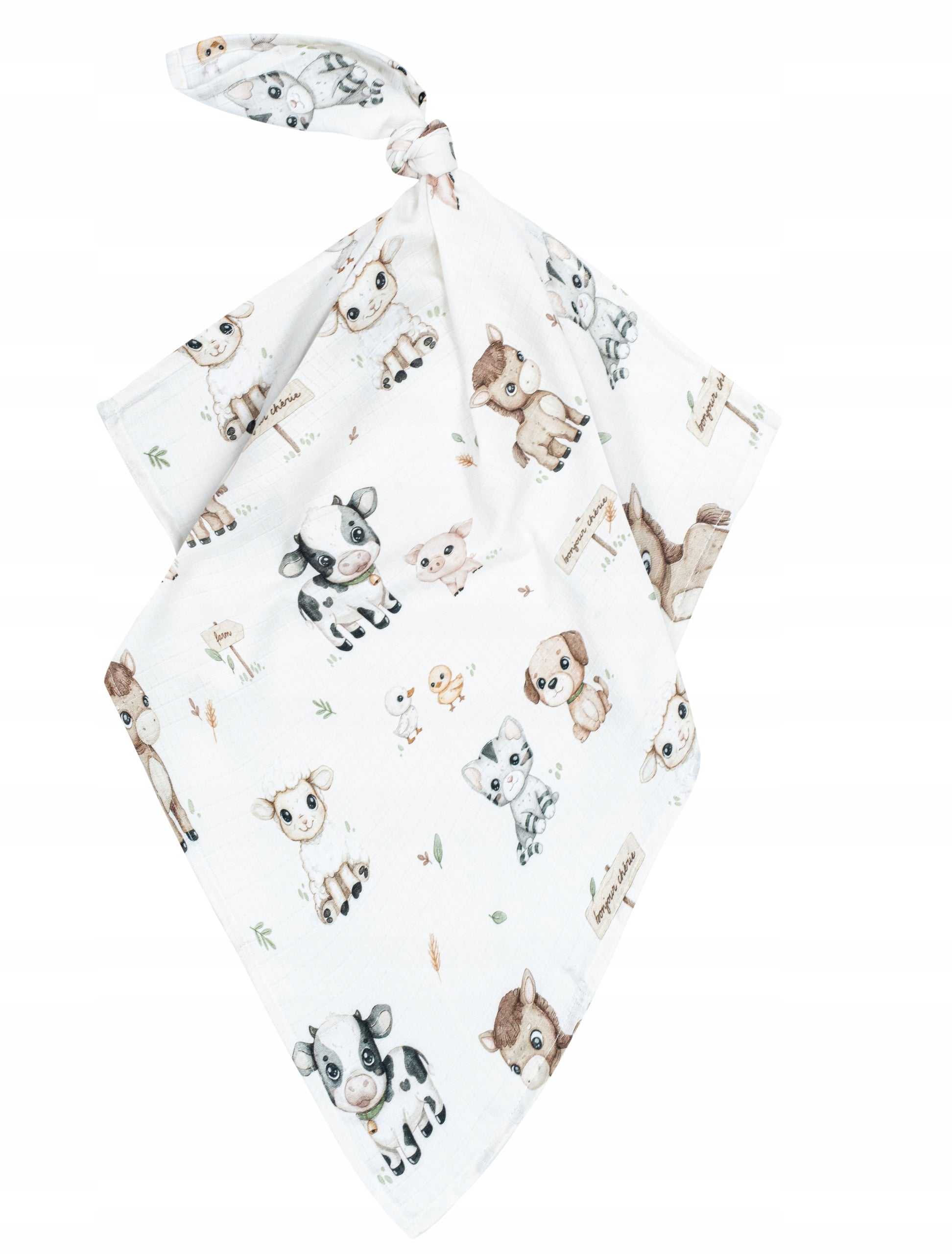Bamboo Cotton Reusable Diaper 1pc 65x65 cm Farm