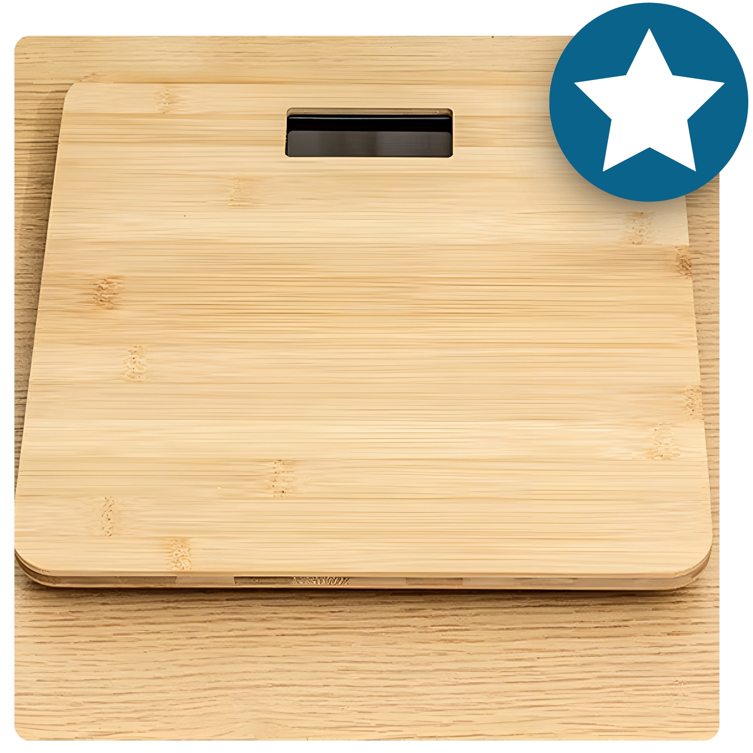 Bamboo Electronic Bathroom Scale up to 180 kg LCD Digital Temperature Brand Ruhhy