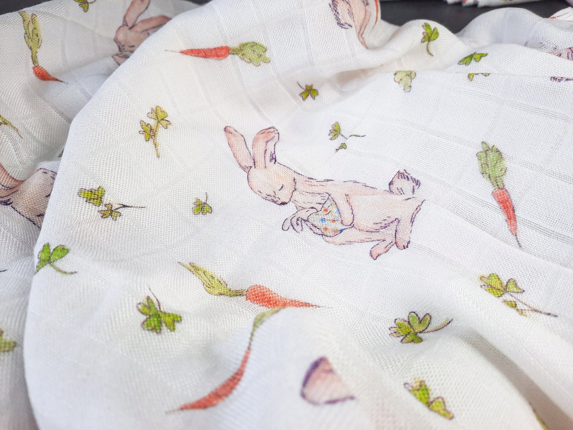 Bamboo diapers Bunny mom 65x65 cm