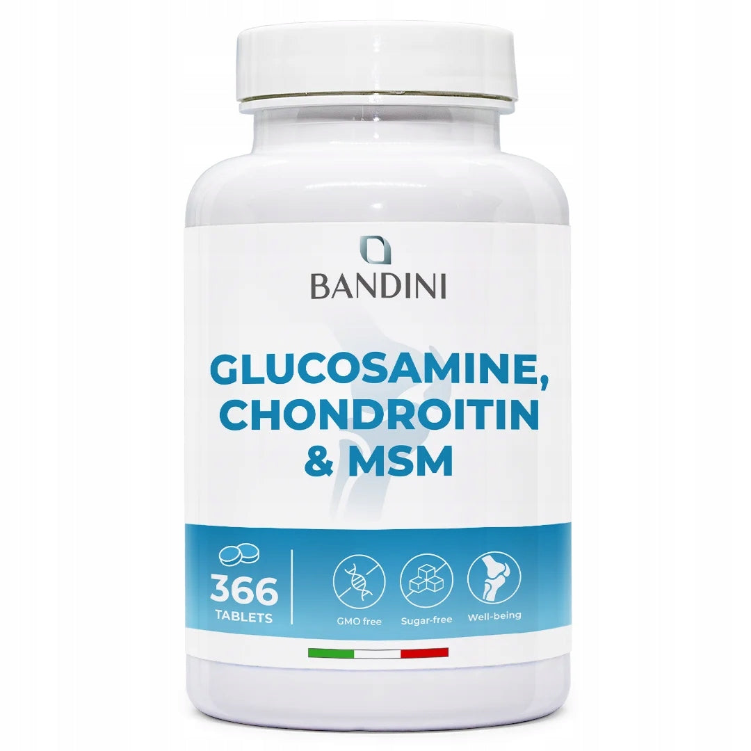 Bandini Glucosamine Chondroitin MSM | 366 Tablets for Joints and Cartilage