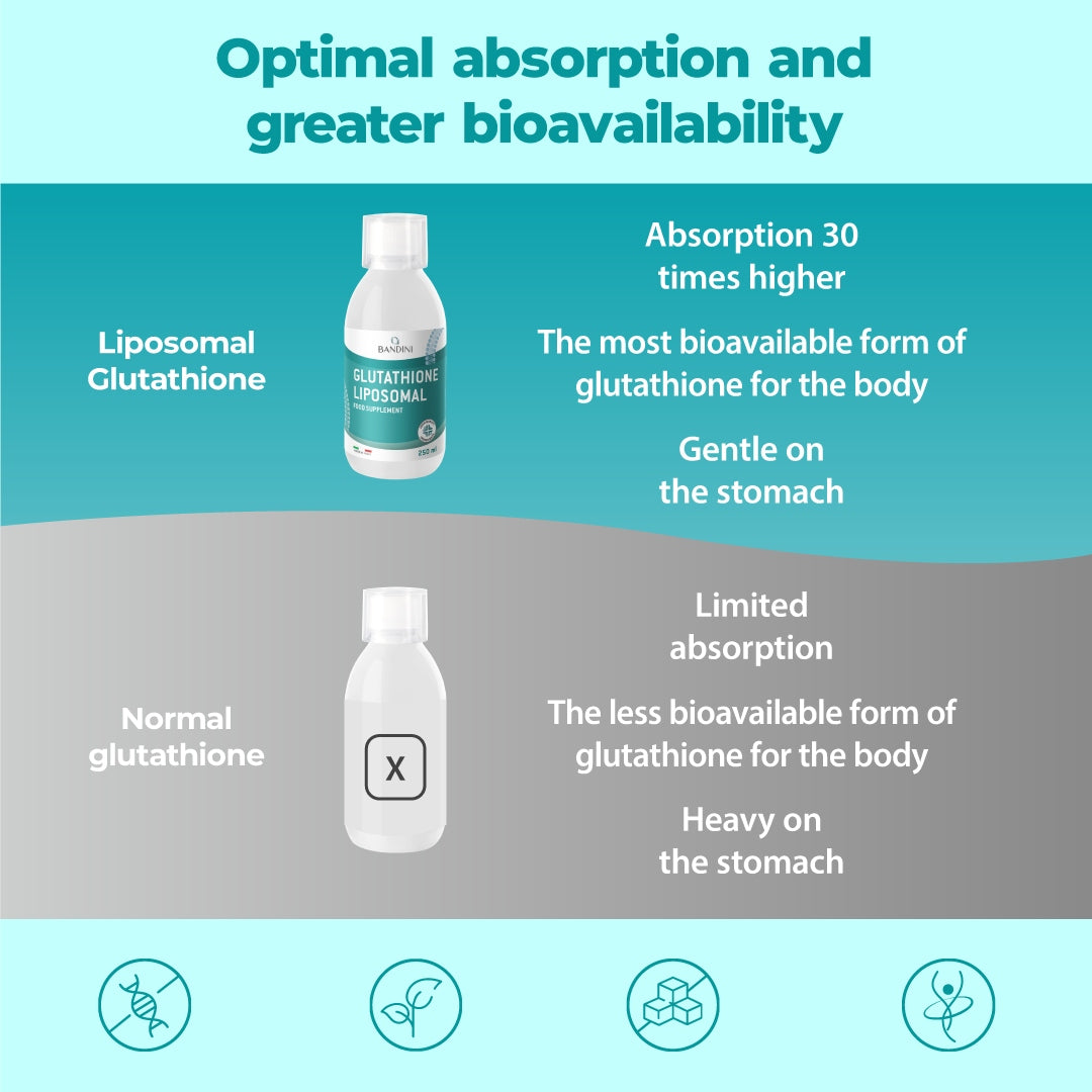 Bandini Liposomal Glutathione Reduced Liquid 250ml L-Glutathione Antioxidan Name other