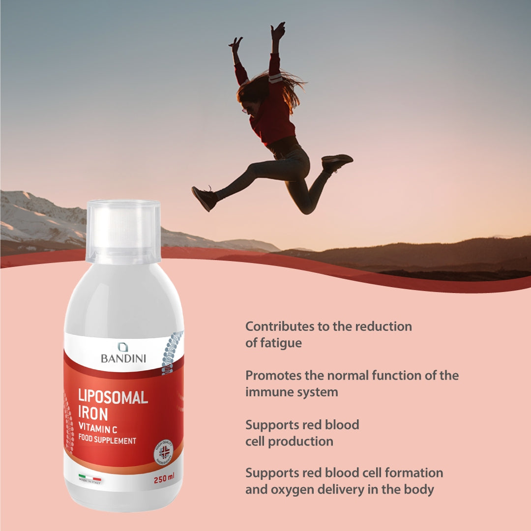 Bandini Liposomal Iron + Vitamin C - High Dosage and Absorption 250ml Expiration date at least 1 year from the date of purchase