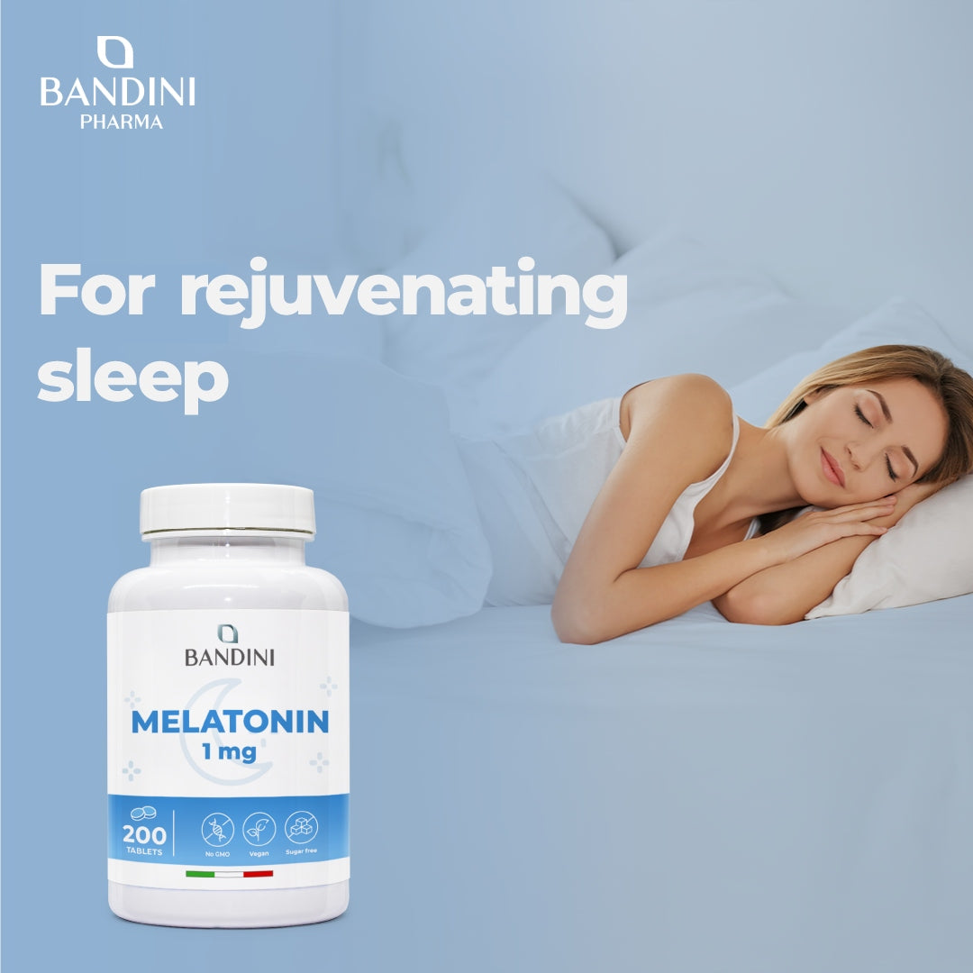 Bandini Melatonin Forte Pure 200 Tablets - Sleep Supplement 1mg per tablet EAN (GTIN) 8033162421927