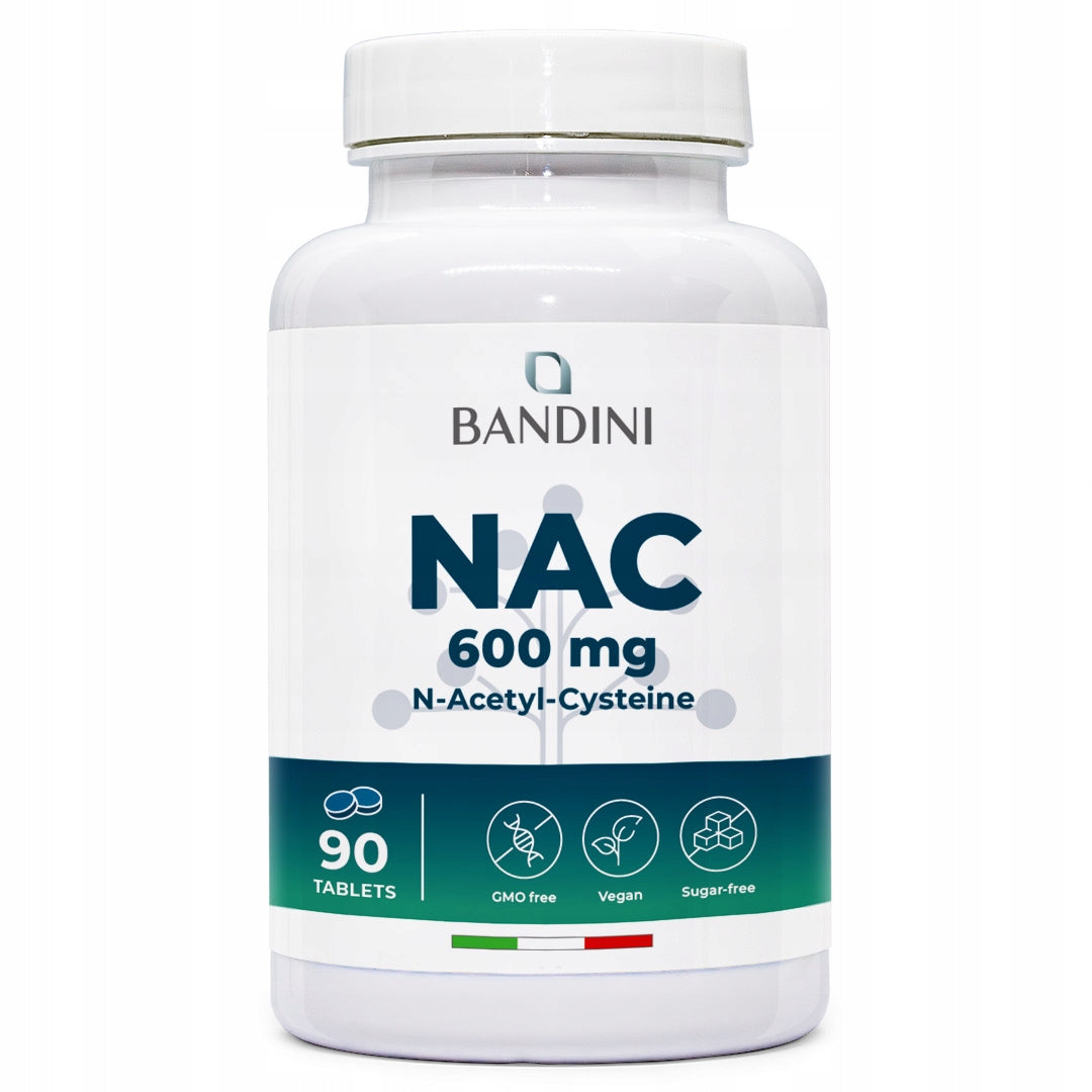 Bandini NAC N-Acetyl-Cysteine 600mg - 90 Tablets - Antioxidant NAC