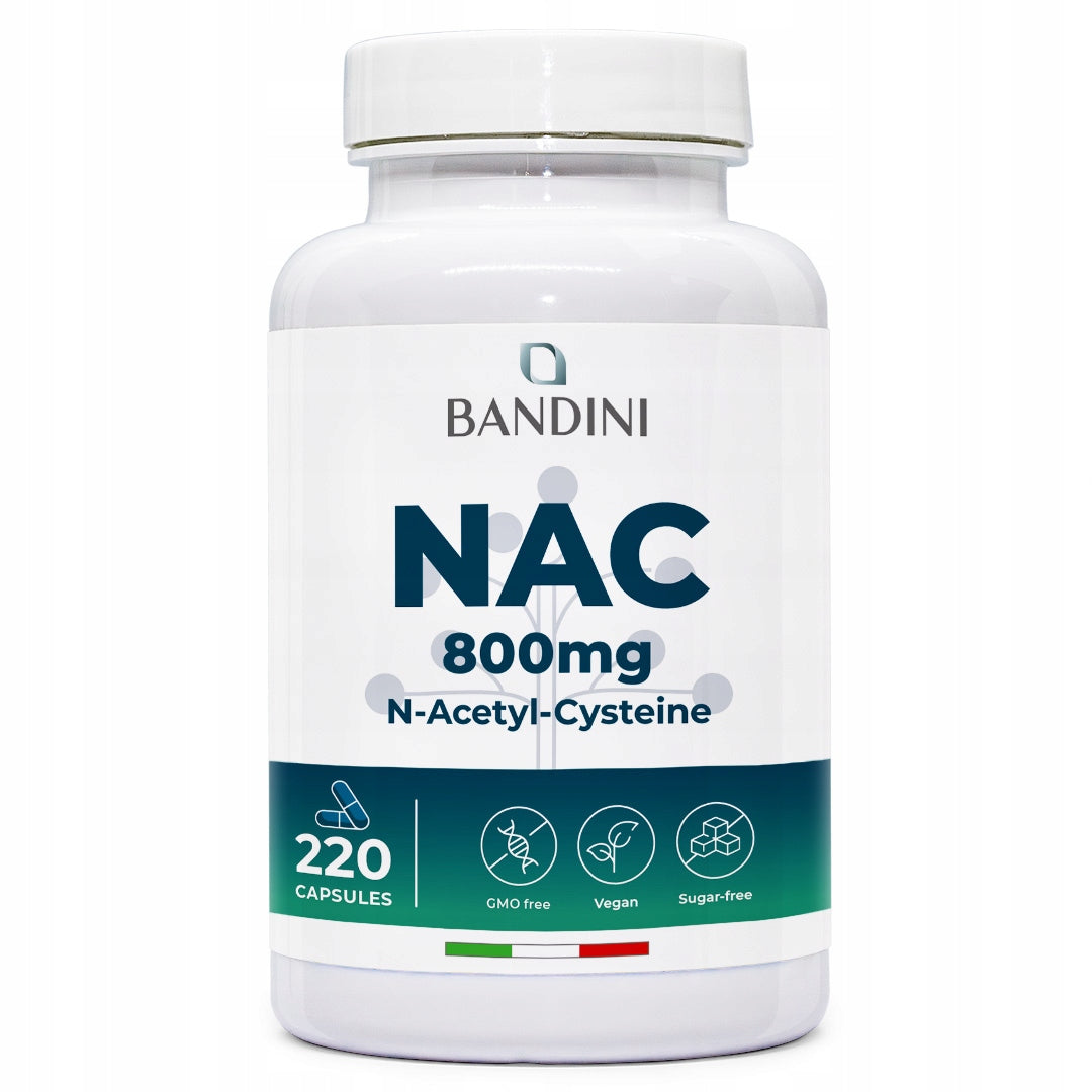 Bandini NAC N-Acetyl-Cysteine 800mg Acetyl Cysteine Antioxidant (220 Caps)