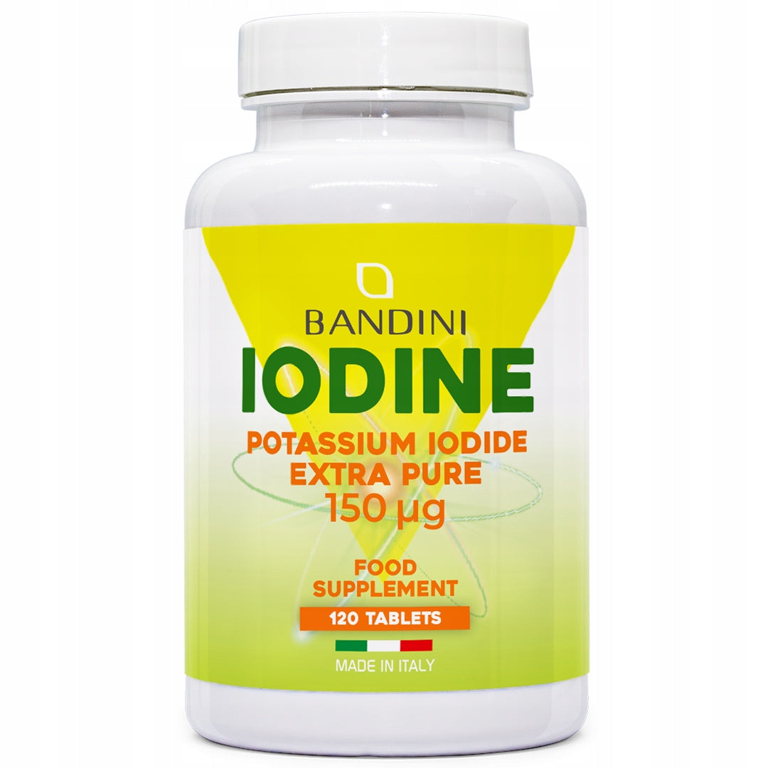 Bandini Potassium Iodide Extra Pure Iodine 120 tablets 150 mcg Gluten Free
