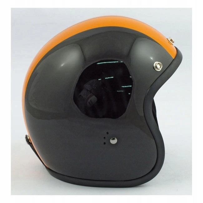 Bandit Jet Race Black Orange DOT Oldschool Helmet 850 g