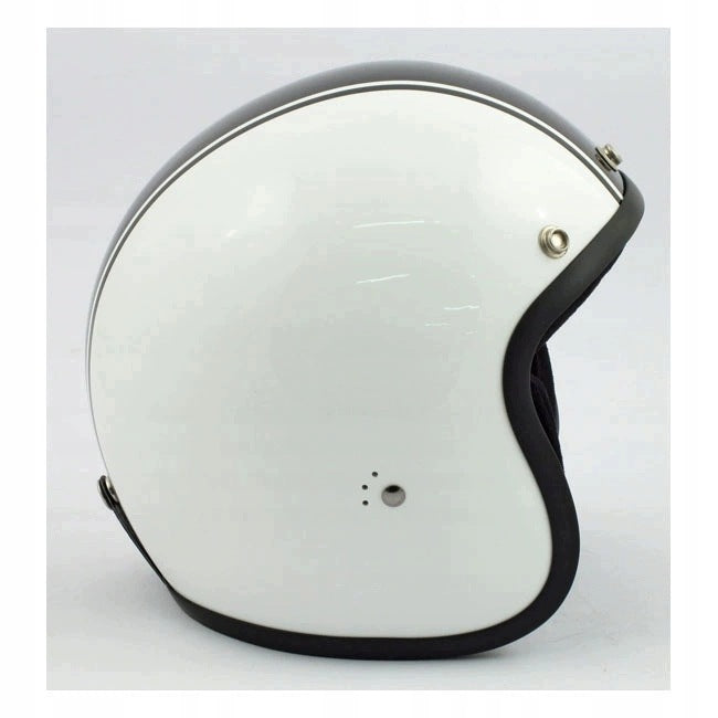 Bandit Jet Race White Black Lightweight Helmet 850 g Classic DOT Size M
