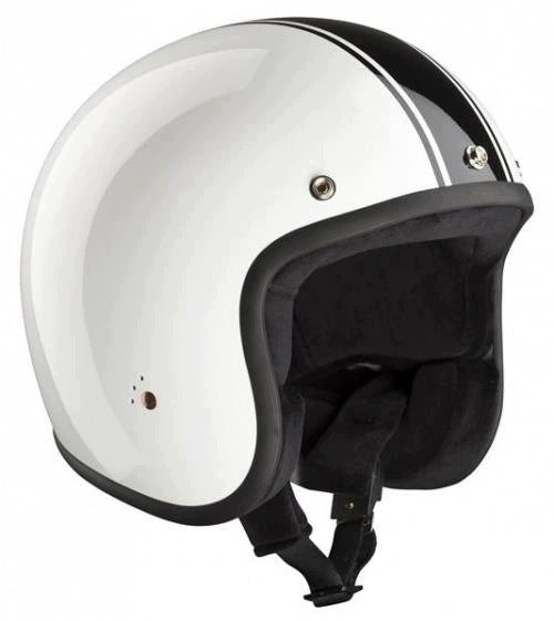 Bandit Jet Race White Black Lightweight Helmet 850 g Classic DOT