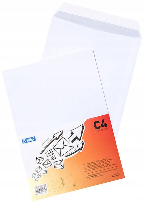 Bantex Office ENVELOPES MAIL ENVELOPE C4 WHITE set 50pcs THICK PAPER
