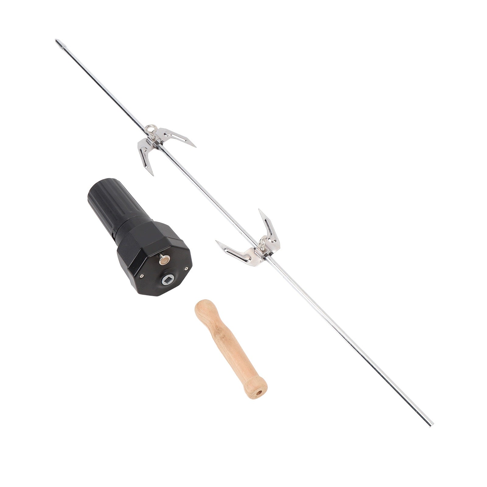 Barbecue set with spit with electric motor Powered by A9