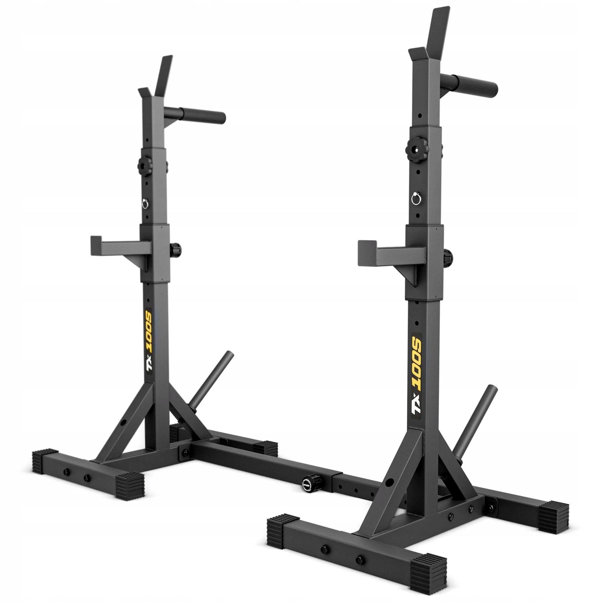 Barbell rack adjustable stands for exercise dips belaying Trex Sport