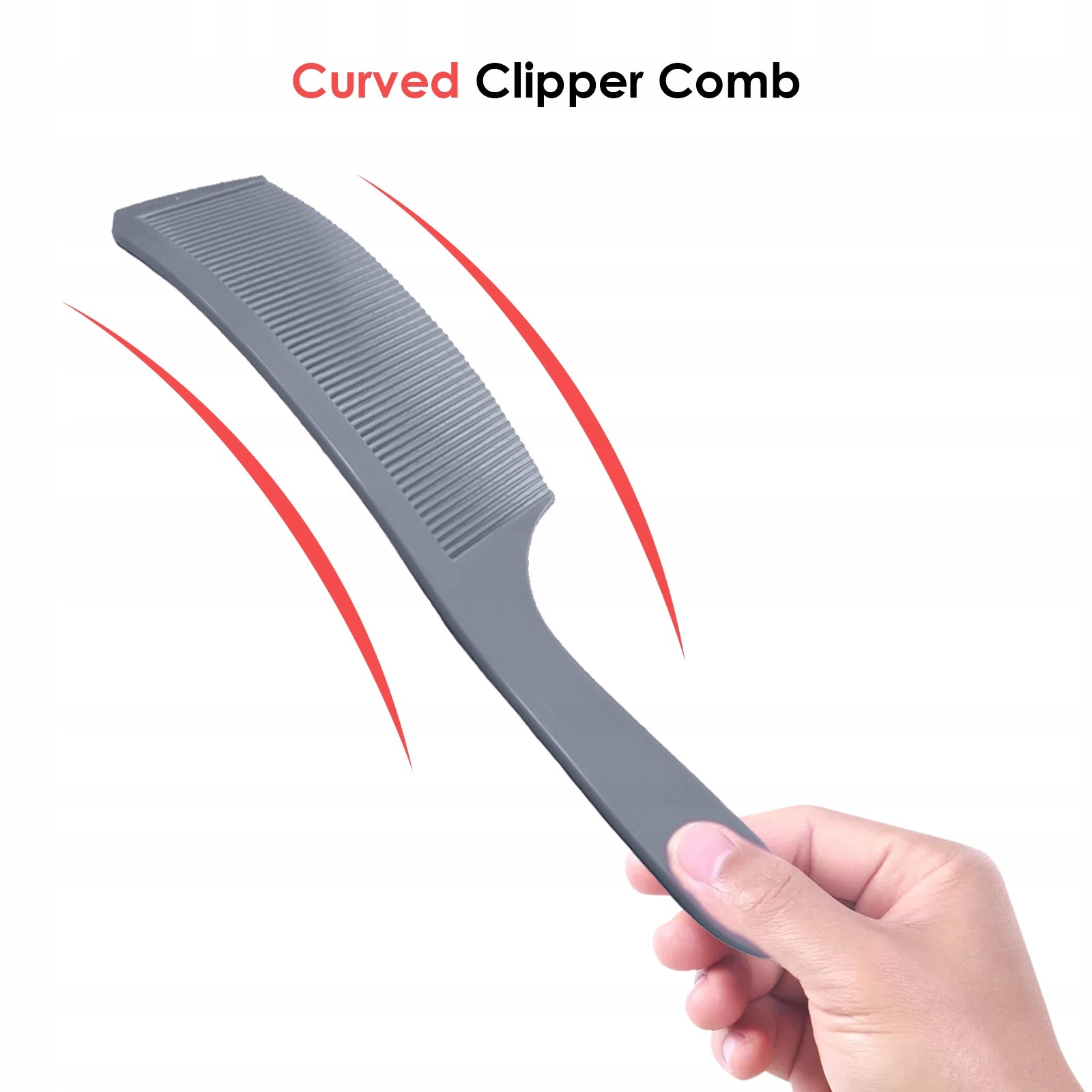 Barber Curved Styling Comb Hairdressing Comb Gray Brand no brand