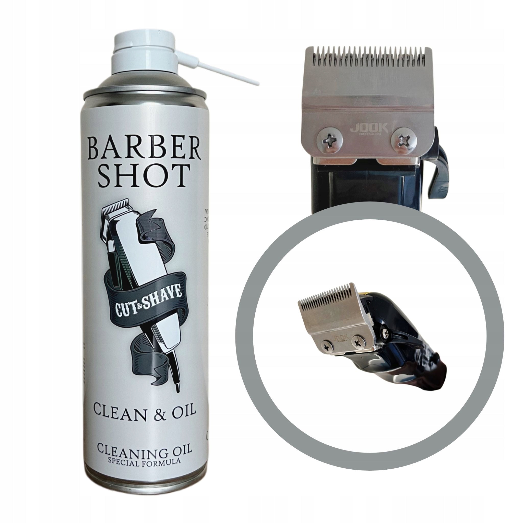 Barber Shot Clean Oil 5 in 1 Disinfection For Hair Clippers 500ML Efficient