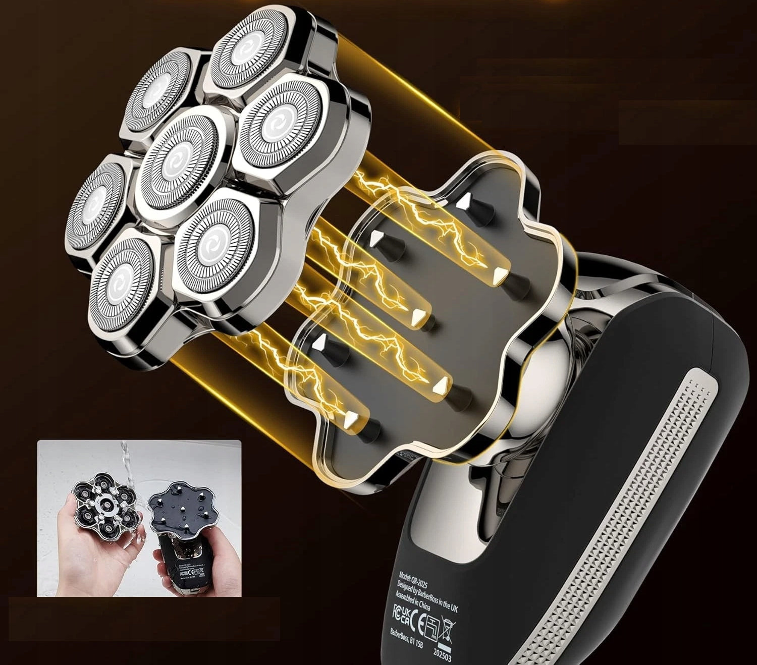 BarberBoss 7D 5in1 Shaver for Men USB-C LED Magnetic Manufacturer code 1369