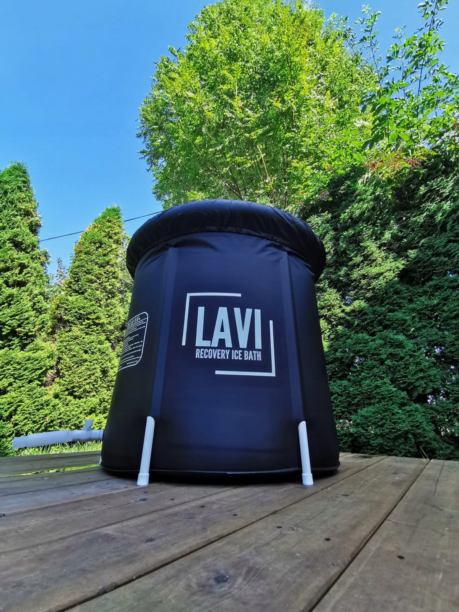 Barrel ice bath for walrusing LAVI with cover UFO thermometer XL 320L Diameter 75 cm