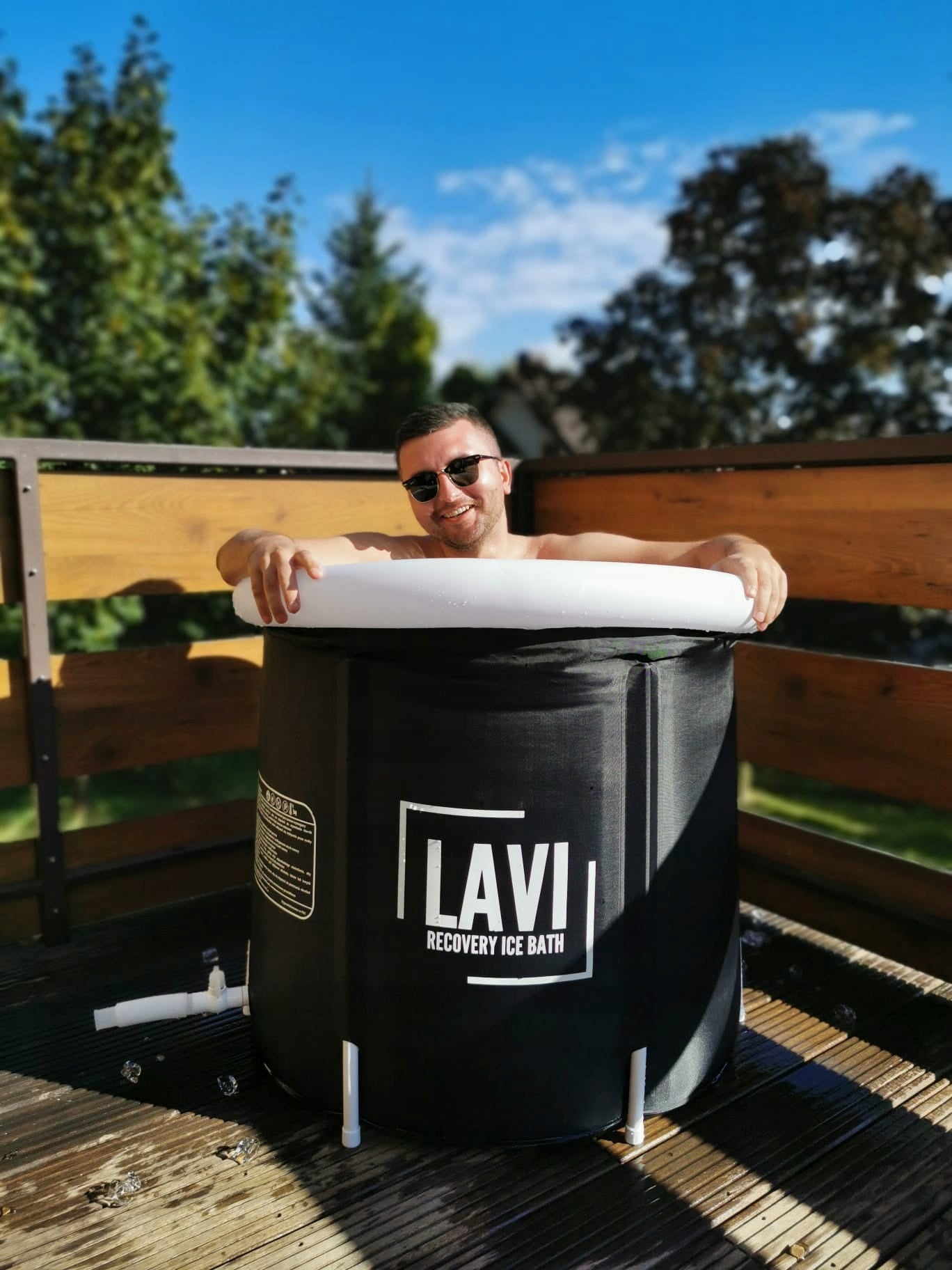 Barrel ice bath for walrusing LAVI with cover UFO thermometer XL 320L Manufacturer code 000001