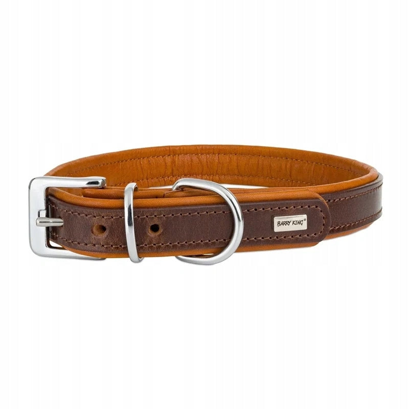 Barry King Brown Leather Collar L: 60cm/25mm