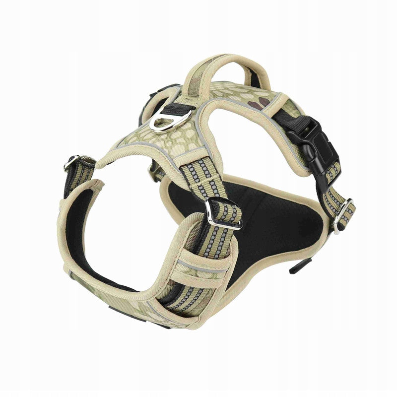 Barry King Dog harness green camo material Oxford M 40-72 cm