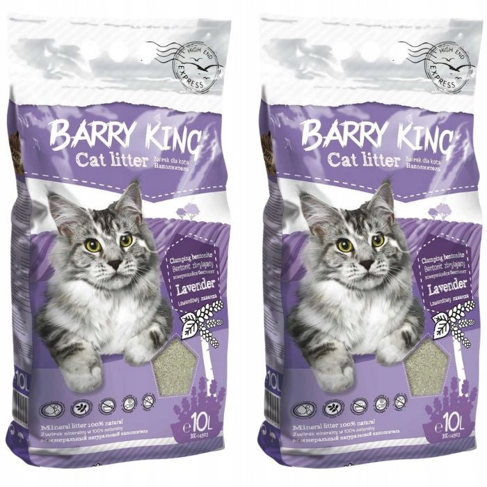 Barry King Lavender Bentonite Litter for Cat 2x10L Set
