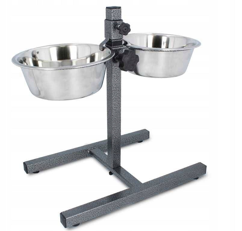Barry King Stand adjustable metal bowl 2x1,8l Color gray