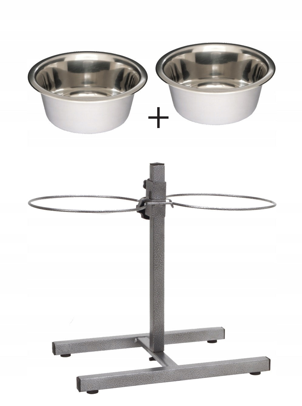 Barry King Stand adjustable metal bowl 2x1,8l