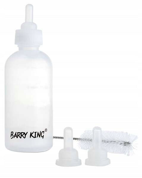 BarryKing Dog/Cat Feeding Bottle, 3 Teats + Toothbrush, 60 ml