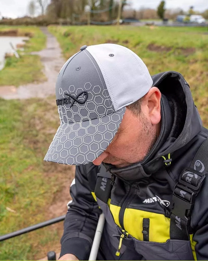 Baseball Cap MATRIX Hex Print Baseball Cap - Grey Brand Matrix
