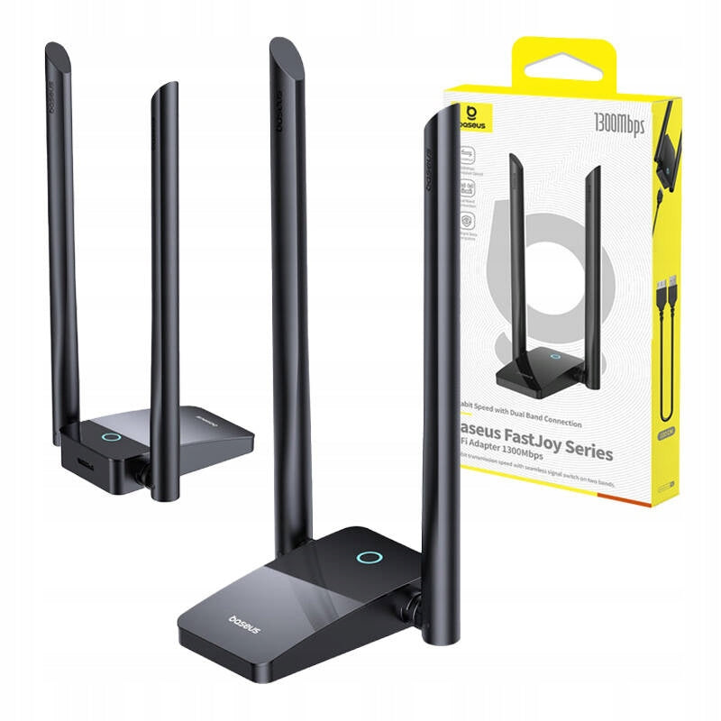 Baseus FastJoy 1300Mbps WiFi Adapter (Black)