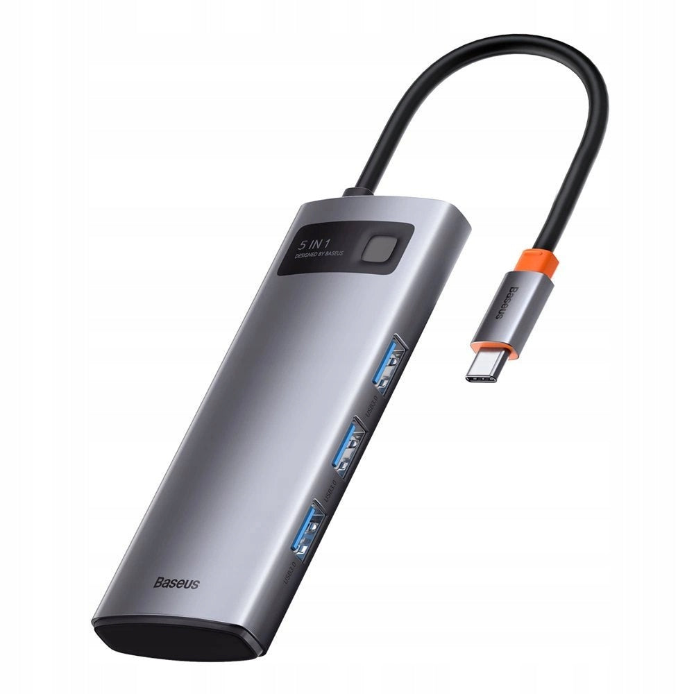 Baseus Metal Gleam 5in1 Multifunction USB Type-C HUB - USB Type-C Power Deliv