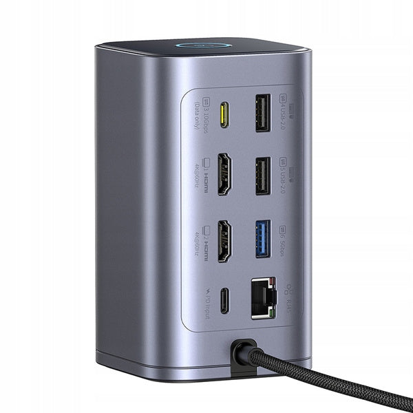 Baseus NU1 Air Spacemate Docking Station Hub USB-C 11w1 2xHDMI RJ45 PD 100W Manufacturer Baseus
