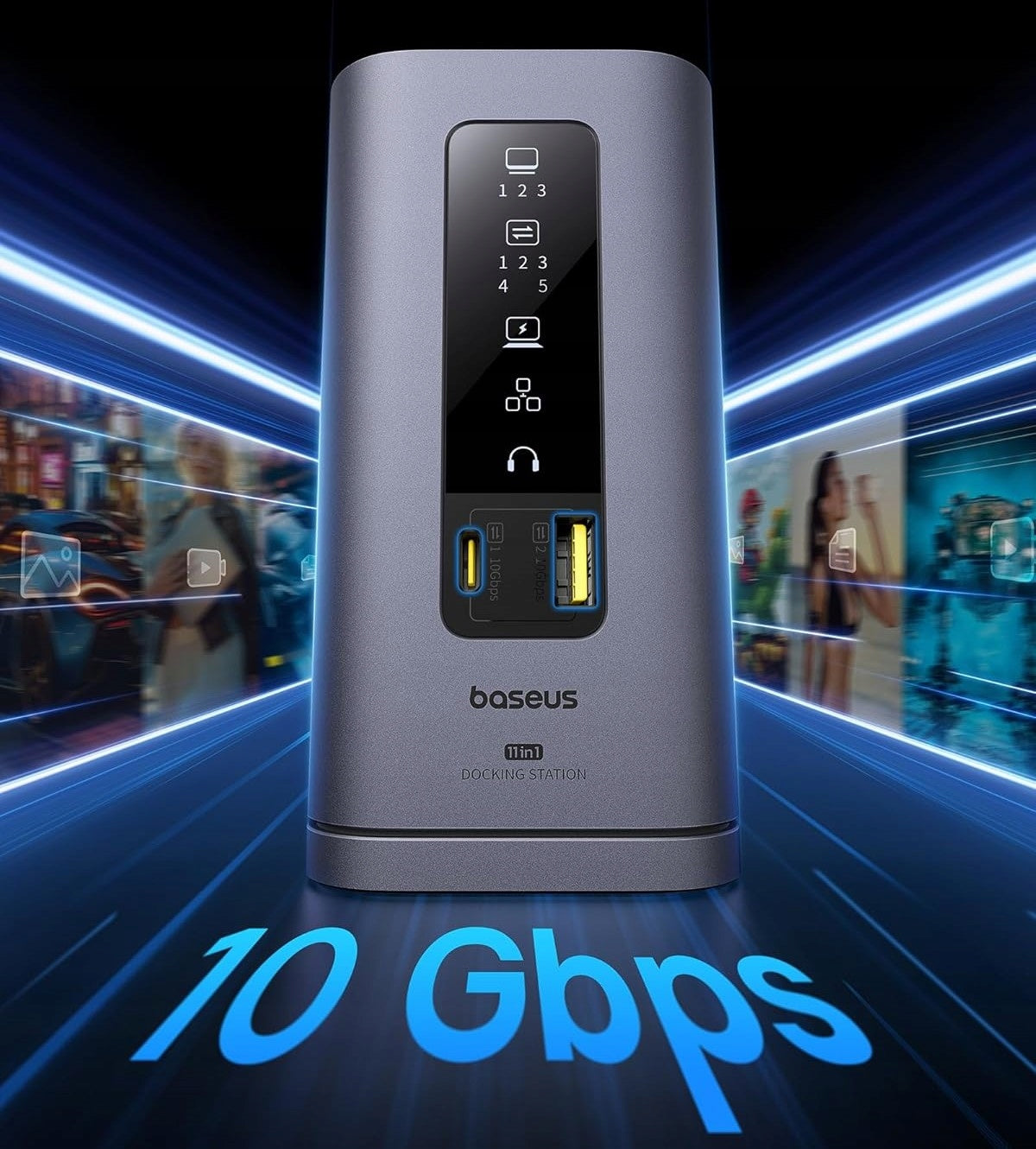 Baseus Spacemate Displaylink USB C 11w1 100 W PD Docking Station Packaging status original