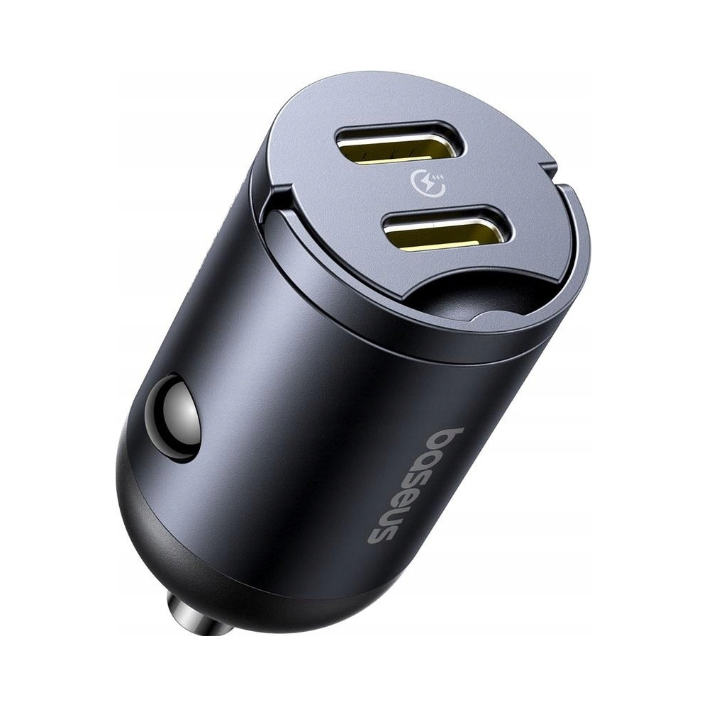 Baseus car charger PD Mini Tiny Star 2x USB-C 30W 3A black