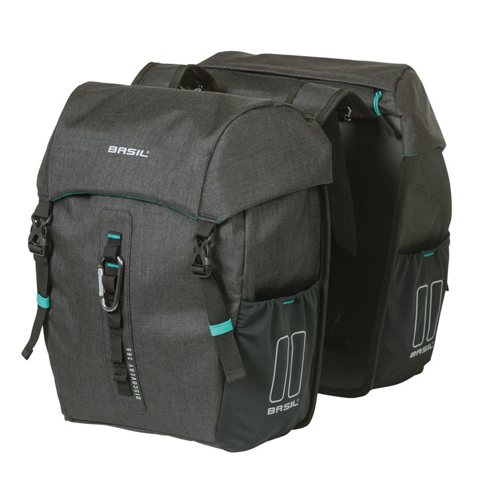 Basil Discovery 365D UBS Double Bags for Luggage Rack 18 l Black Packaging status original