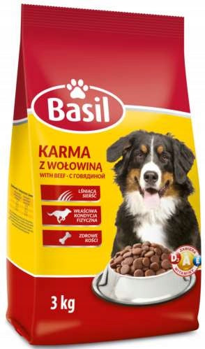 Basil Dry Dog Food with Beef 3 kg